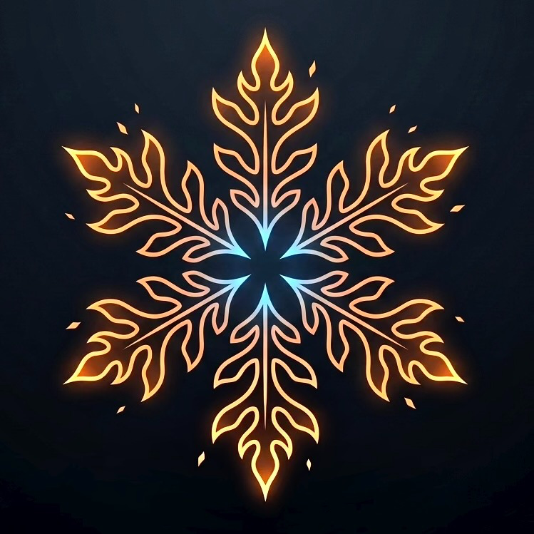 Neeska Flame Snowflake Logo
